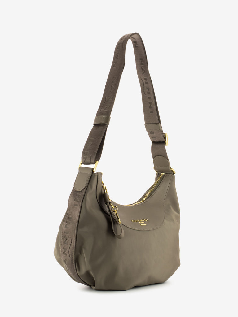 NANNINI - Borsa  tracolla Liberty nylon caracas taupe