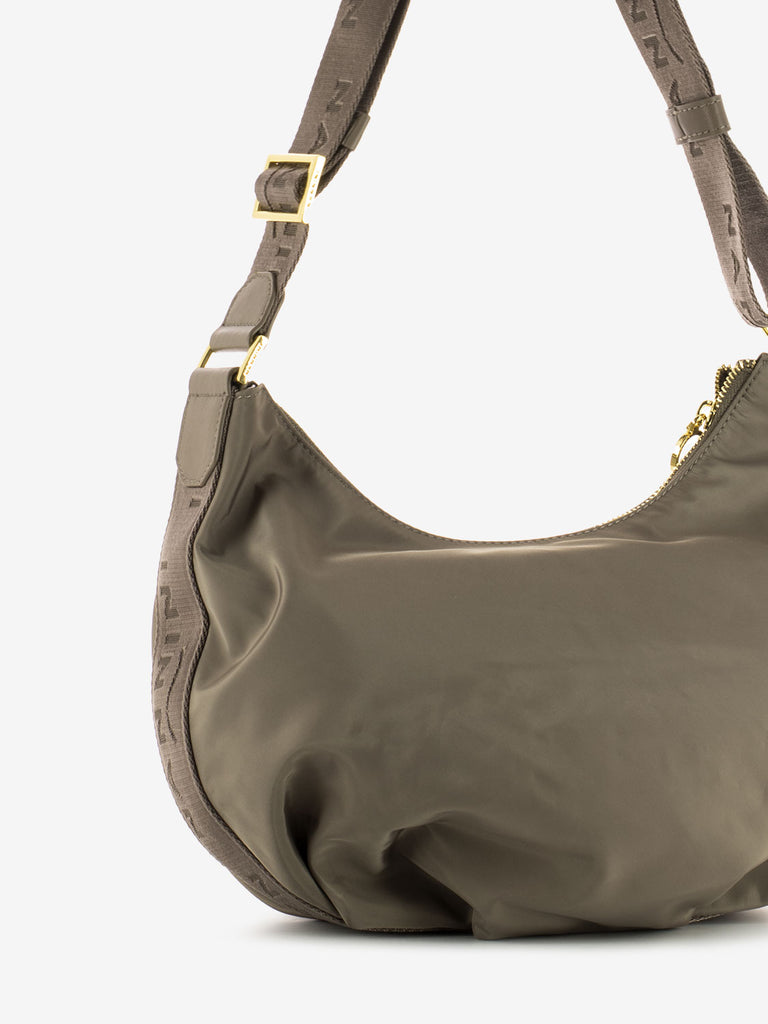 NANNINI - Borsa  tracolla Liberty nylon caracas taupe