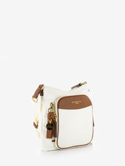 NANNINI - Borsa tracolla Liberty offwhite / cuoio