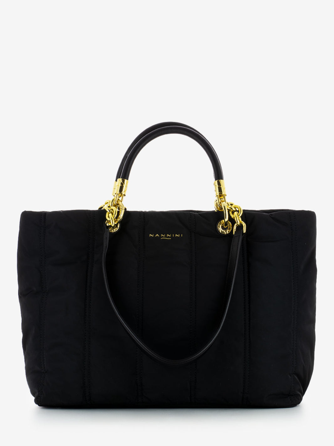 Black glassy shopper bag