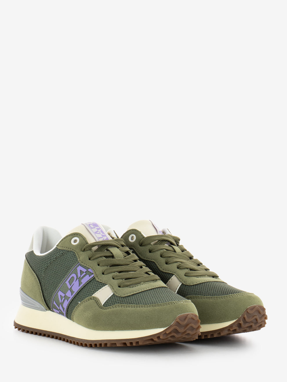 Sneakers W in mesh green lichen