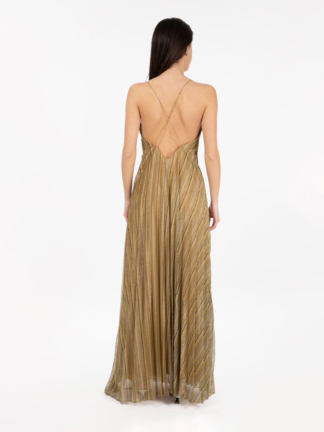 Abito lungo Annet plissè lurex light