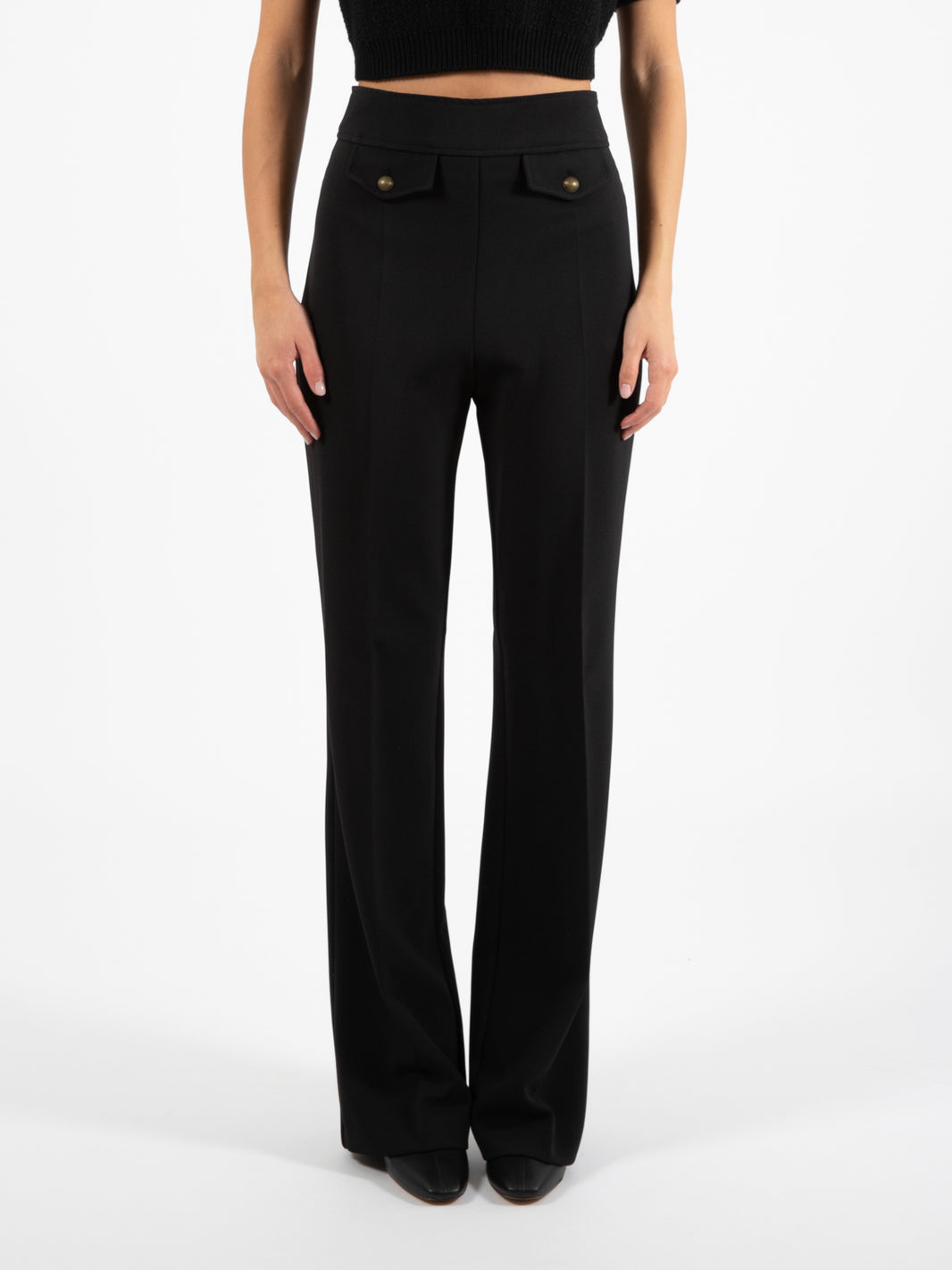 Pantalone flare cady nero
