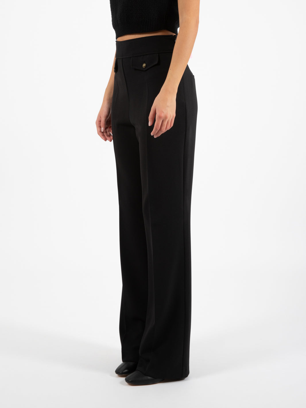 Pantalone flare cady nero