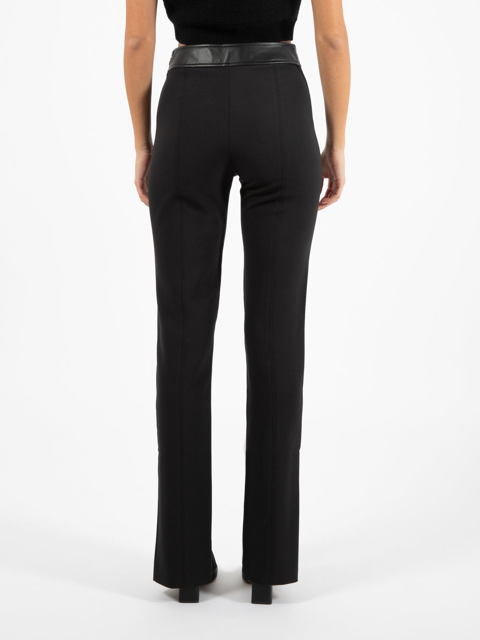 Pantalone New York crêpe stretch nero