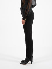 NENETTE - Pantalone skinny crêpe stretch nero