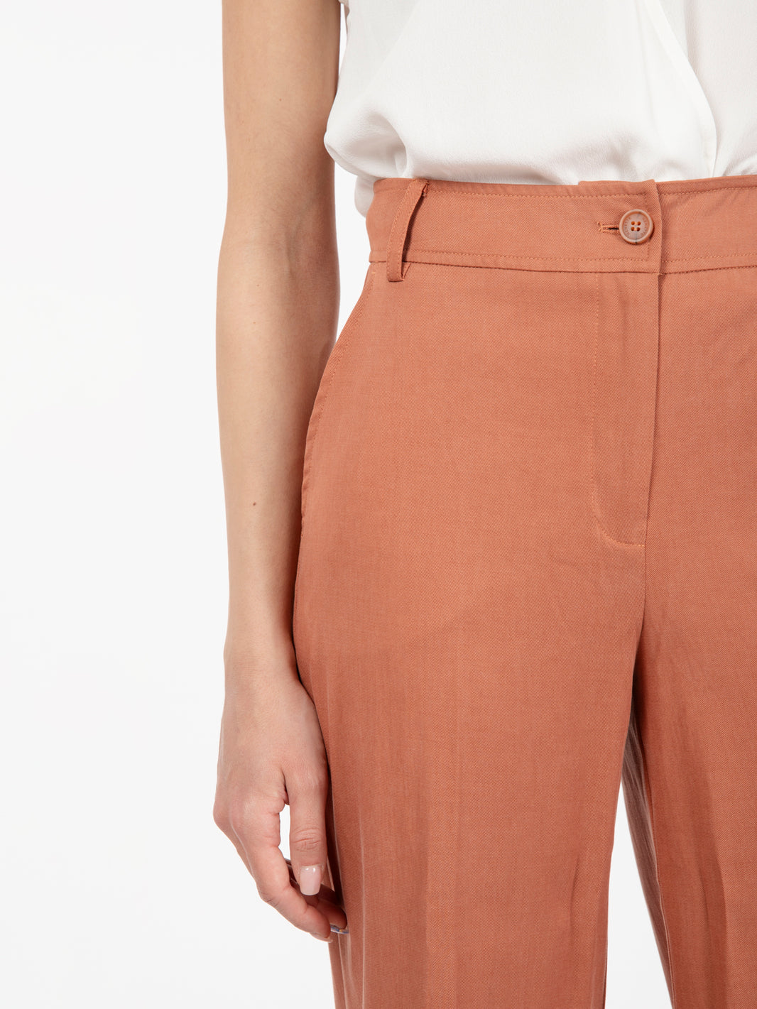 Pantaloni ampi Elisa twill tan