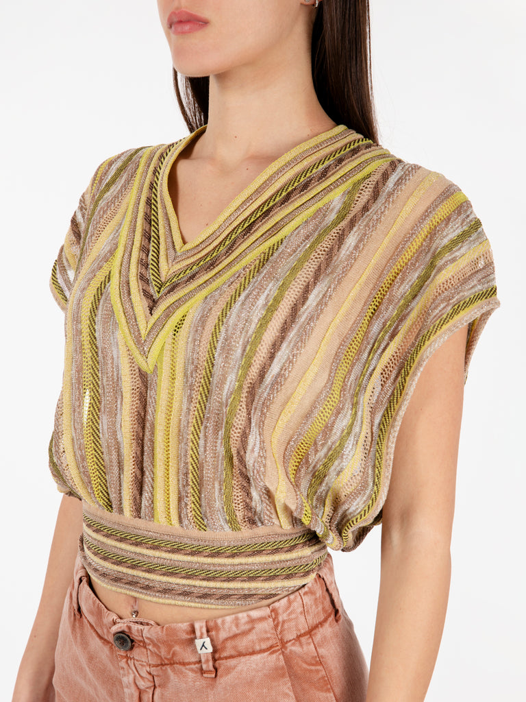 NENETTE - Top Monday in maglia lurex multicolor