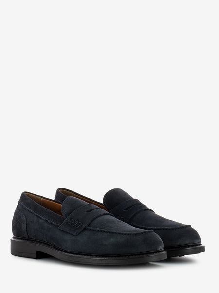 Mocassini Arold in suede blu