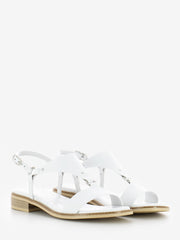 NERO GIARDINI - Sandali Tamigi in pelle bianca