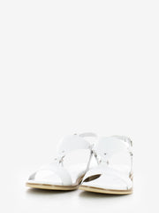 NERO GIARDINI - Sandali Tamigi in pelle bianca