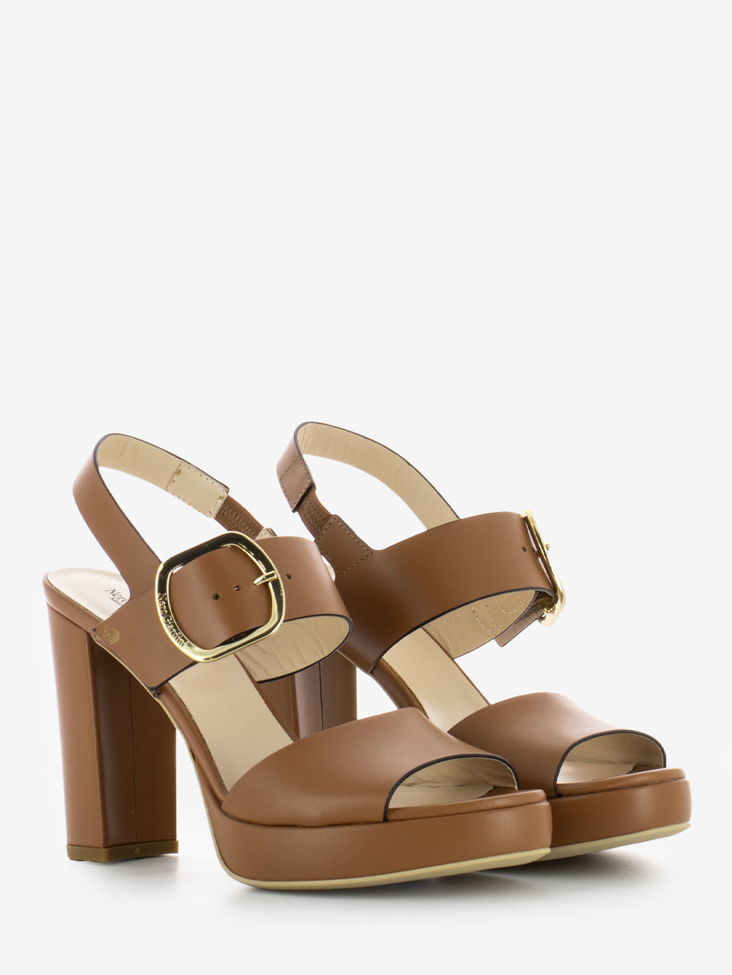 Sandalo Armenia con plateau cognac