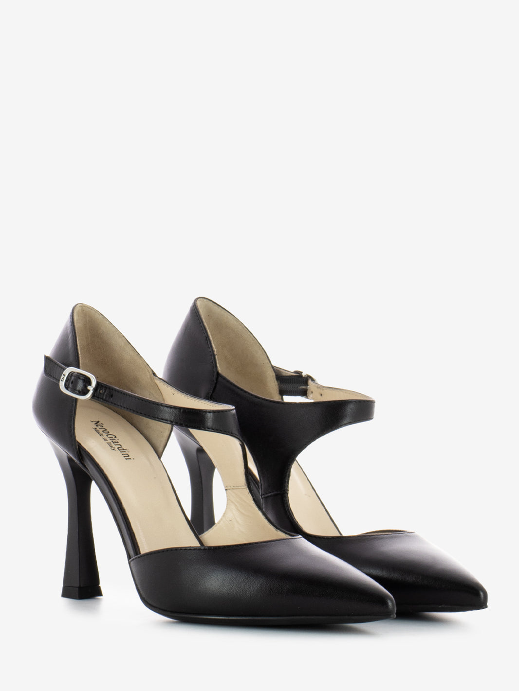 Scarpa tacco nappa Pandora nero