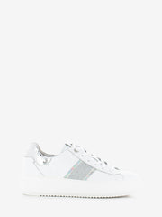 NERO GIARDINI - Sneakers bianco microglitter bianco / argento