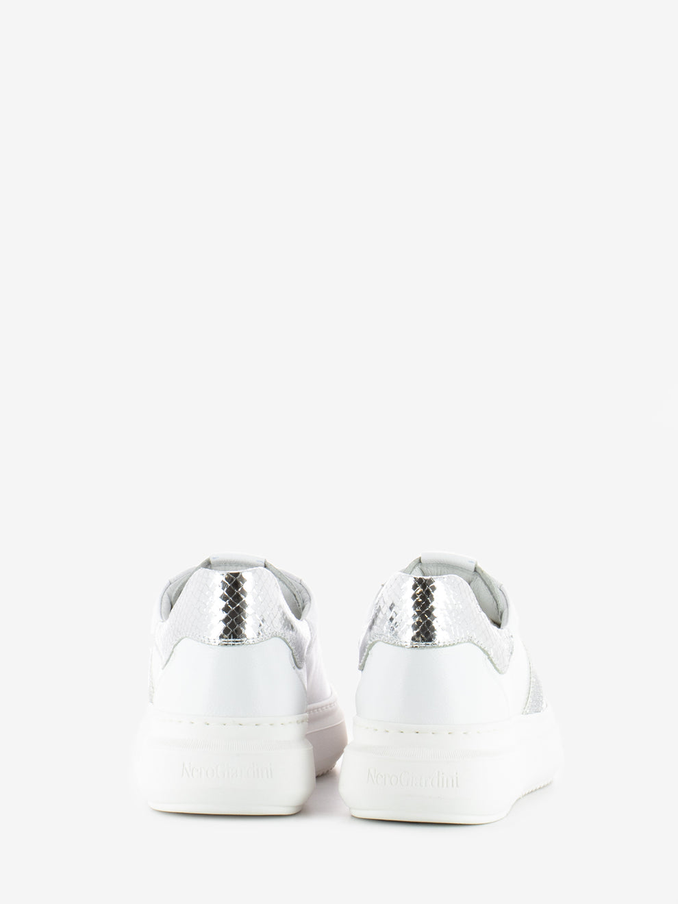 Sneakers bianco microglitter bianco / argento