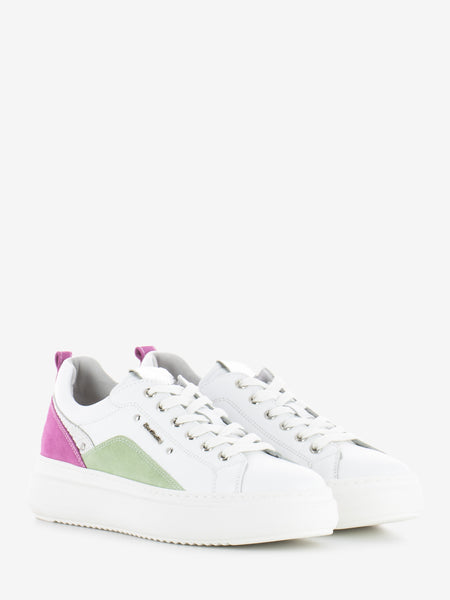 Sneakers Cile velour bianco / lime
