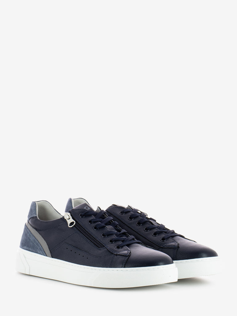 NERO GIARDINI - Sneaker Dollarino blu velour / avio