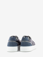 NERO GIARDINI - Sneakers con zip blu velour / avio
