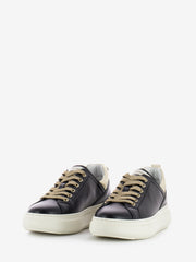 NERO GIARDINI - Sneakers di pelle nero / oro