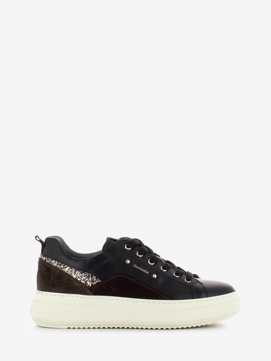Sneakers Guanto Velour nero / bordeaux / marrone