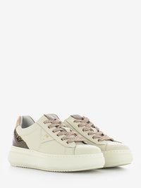 Velvet milk leather sneakers
