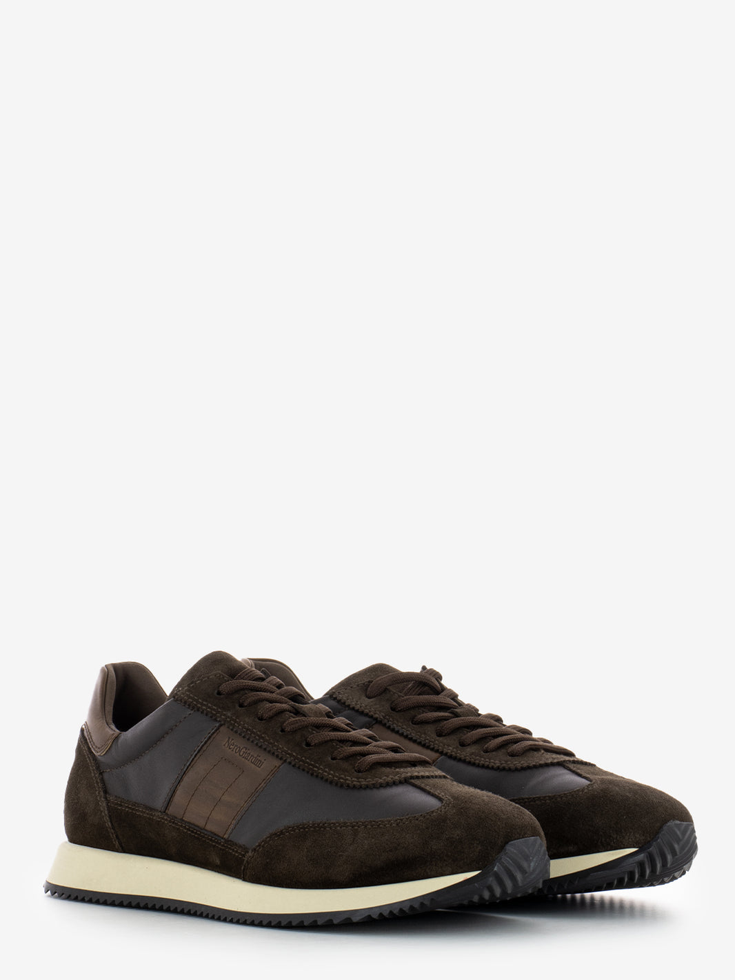 Sneakers Running in camoscio Arold testa di moro
