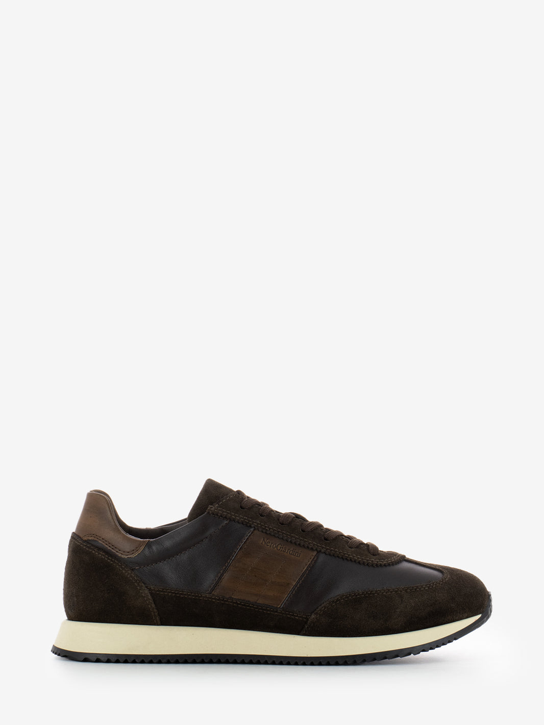 Sneakers Running in camoscio Arold testa di moro