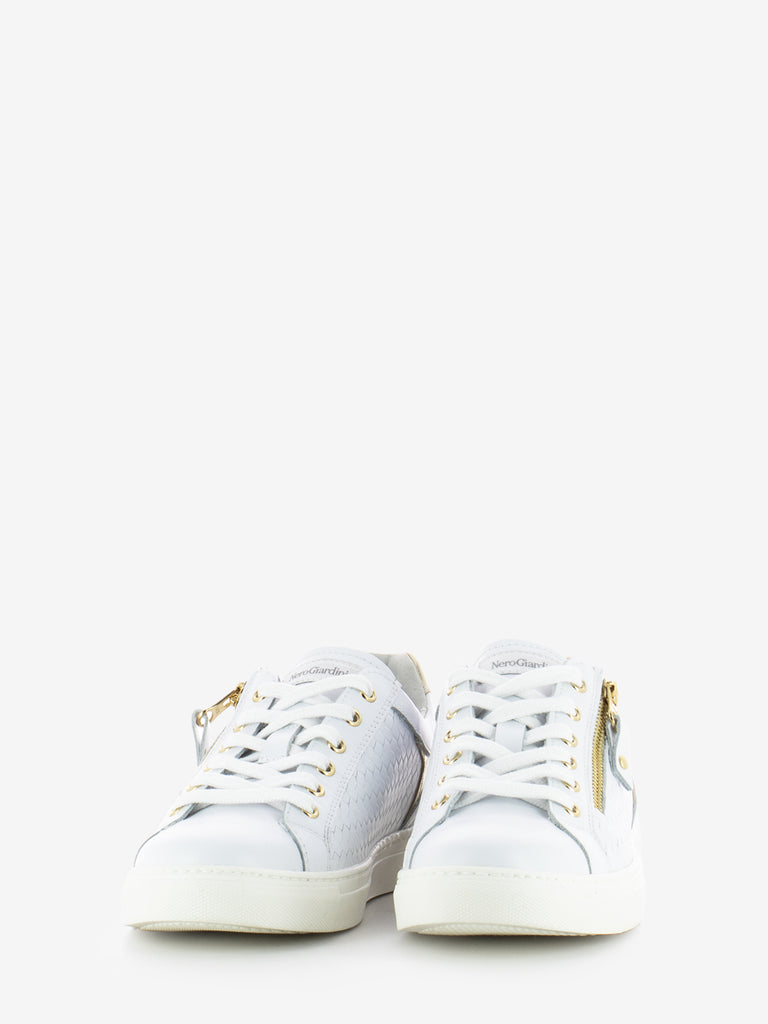 NERO GIARDINI - Sneakers Skipper bianco / oro