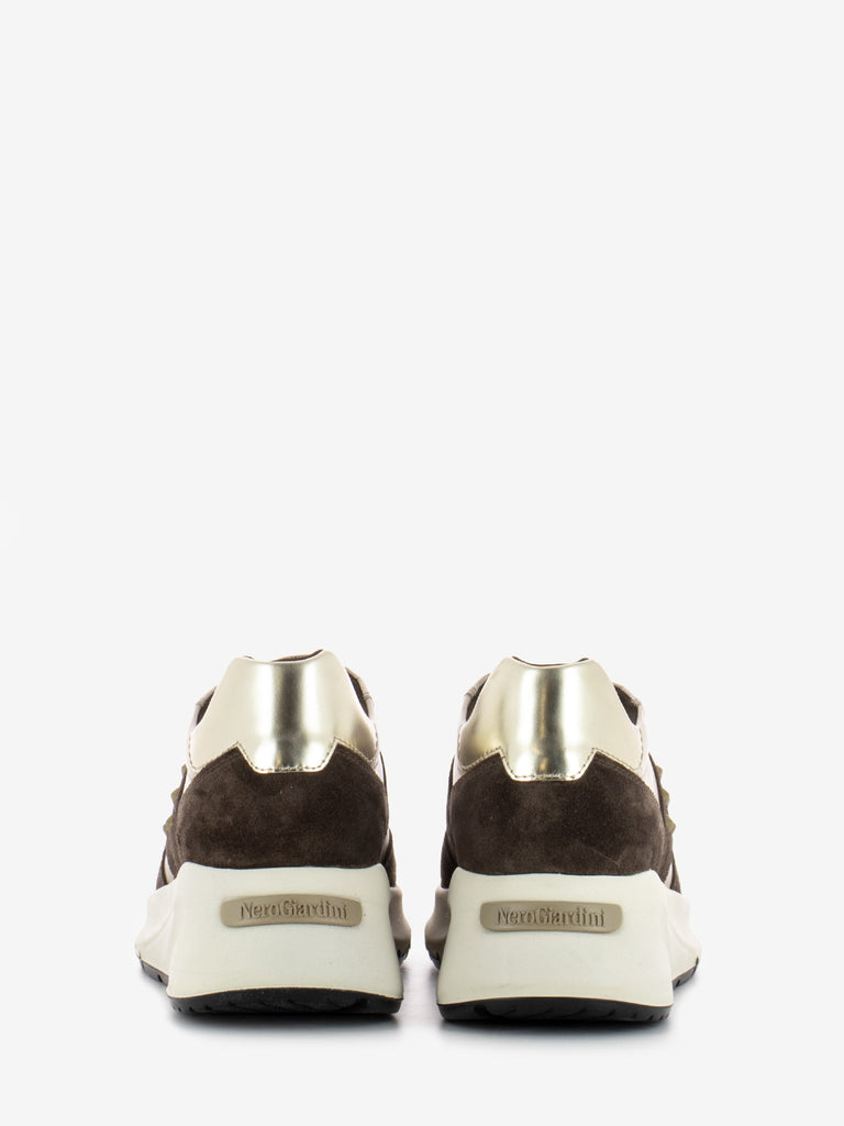 NERO GIARDINI - Sneakers Velour beige / marrone