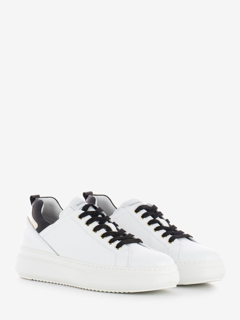 NERO GIARDINI - Sneakers Velvet bianco platino