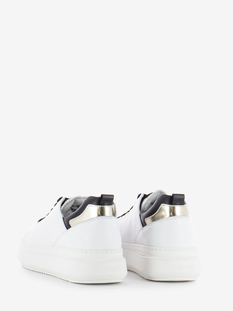 NERO GIARDINI - Sneakers Velvet bianco platino