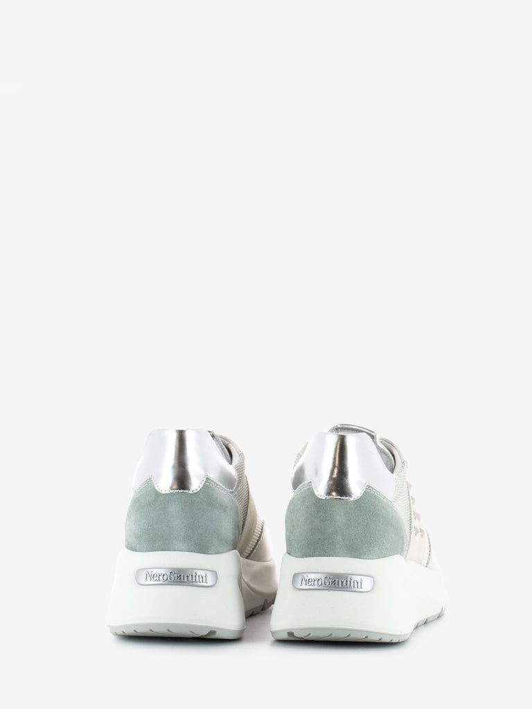NERO GIARDINI - Sneakers Velvet Osso Rete bianco / argento
