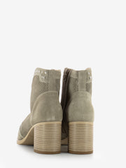 NERO GIARDINI - Tronchetti velour creta beige