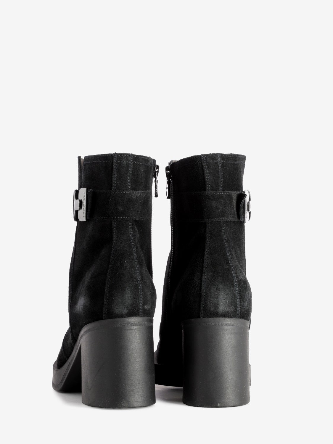 AROLD VELO BLACK SUEDE HEEL ANKLE BOOT I513892D_100