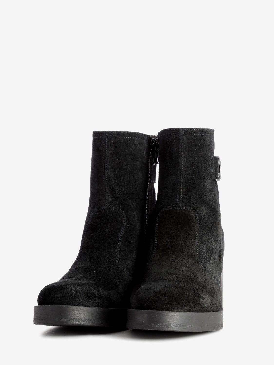 AROLD VELO BLACK SUEDE HEEL ANKLE BOOT I513892D_100