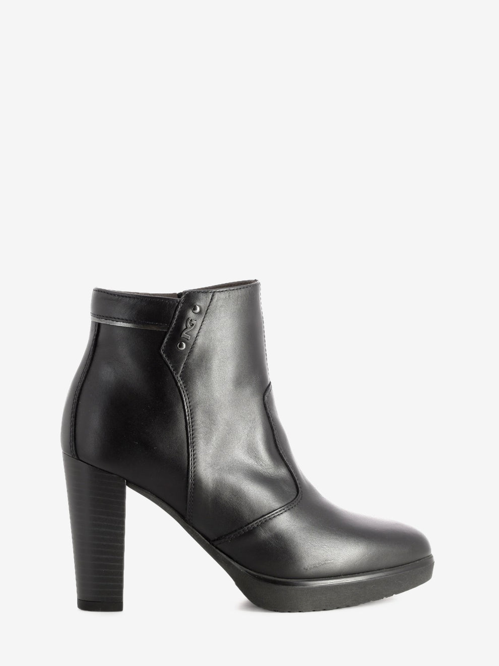 Black glove heel ankle boot
