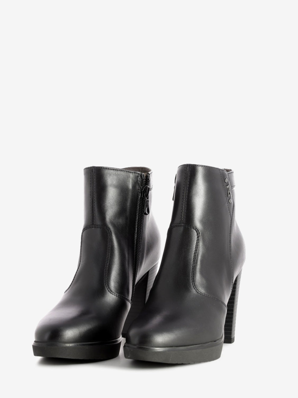 Black glove heel ankle boot