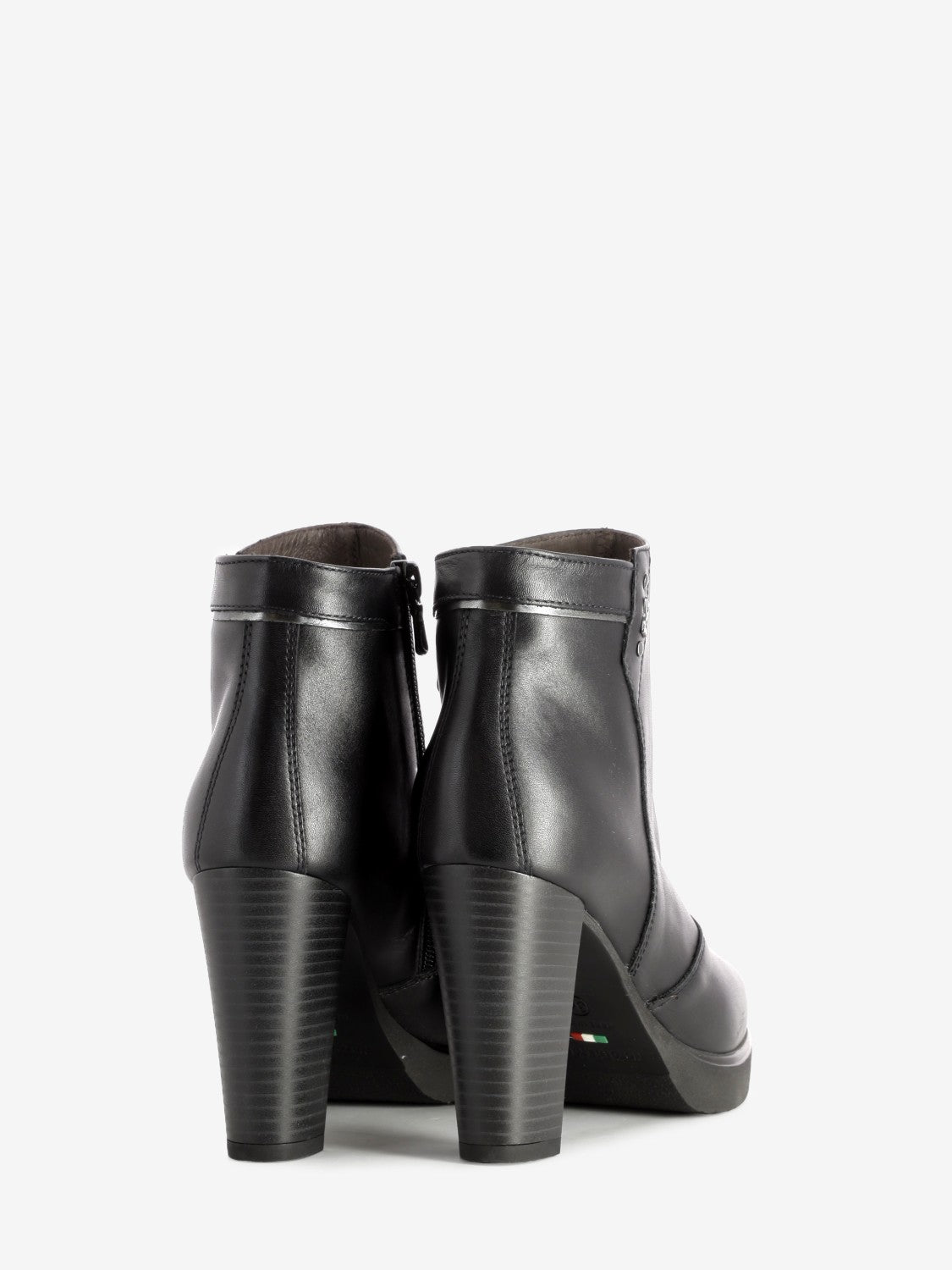 Black glove heel ankle boot