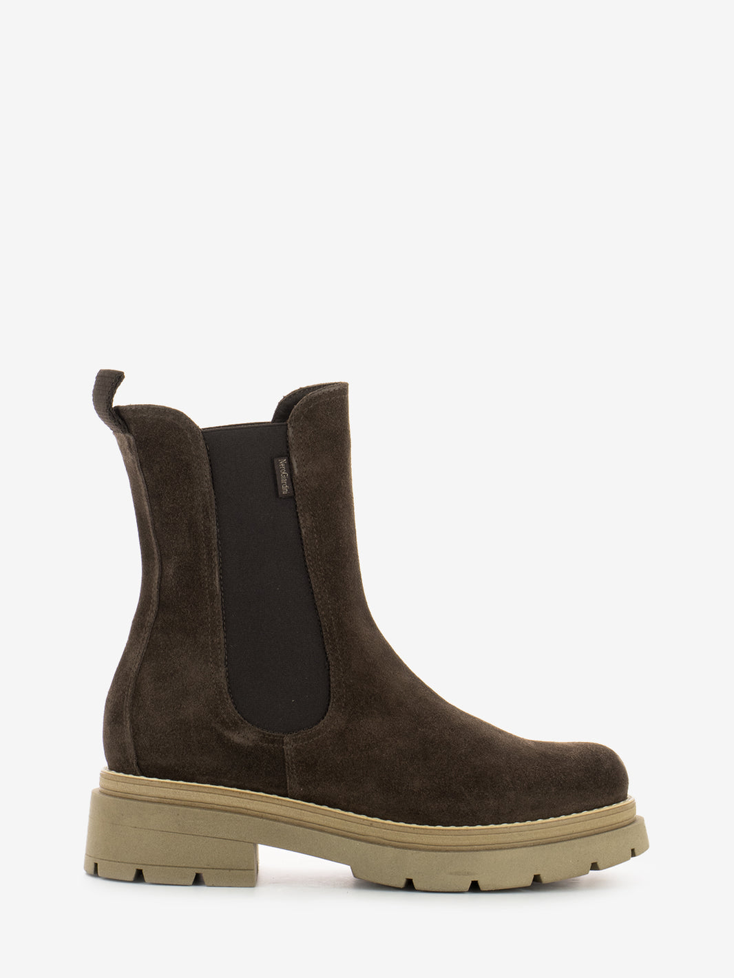 Tronchetto Solana velour marrone
