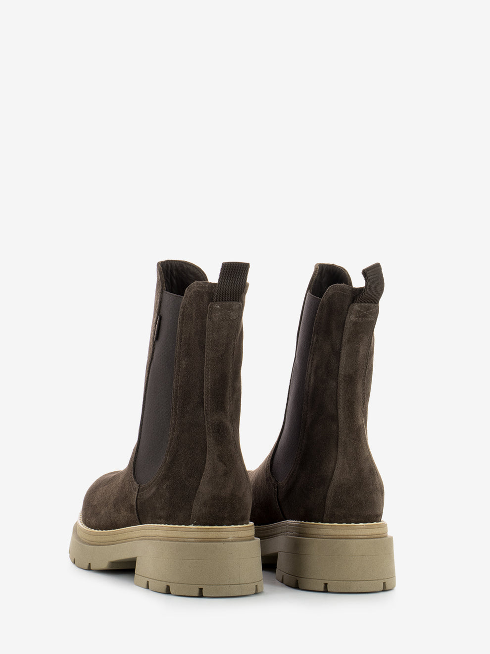 Tronchetto Solana velour marrone
