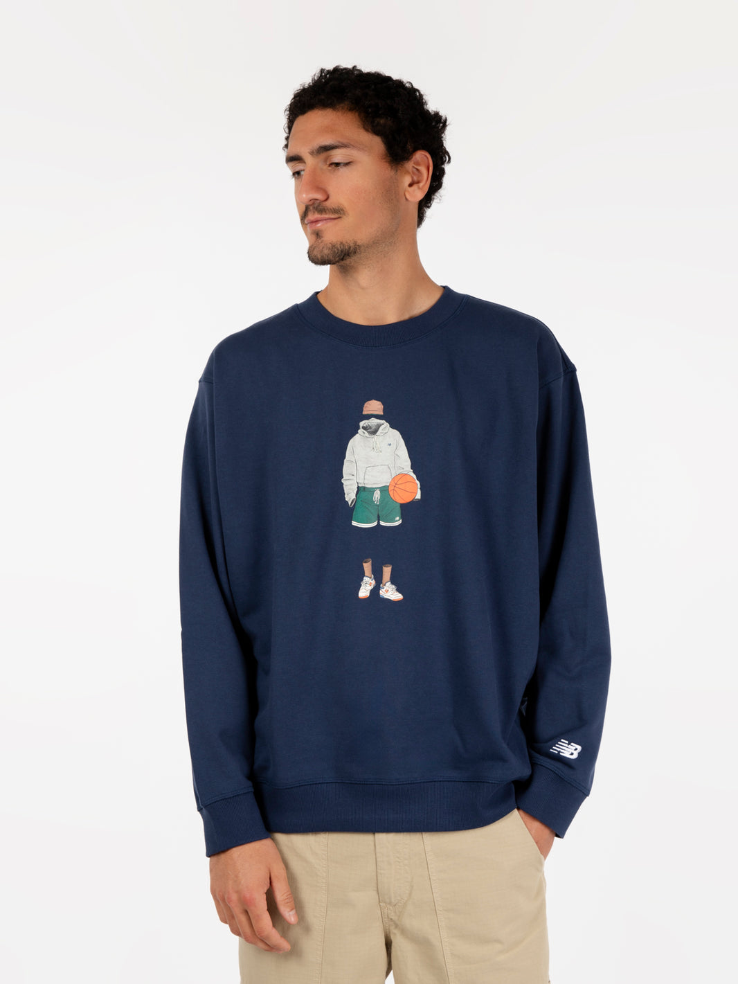 Athletics sport style navy sweatshirt