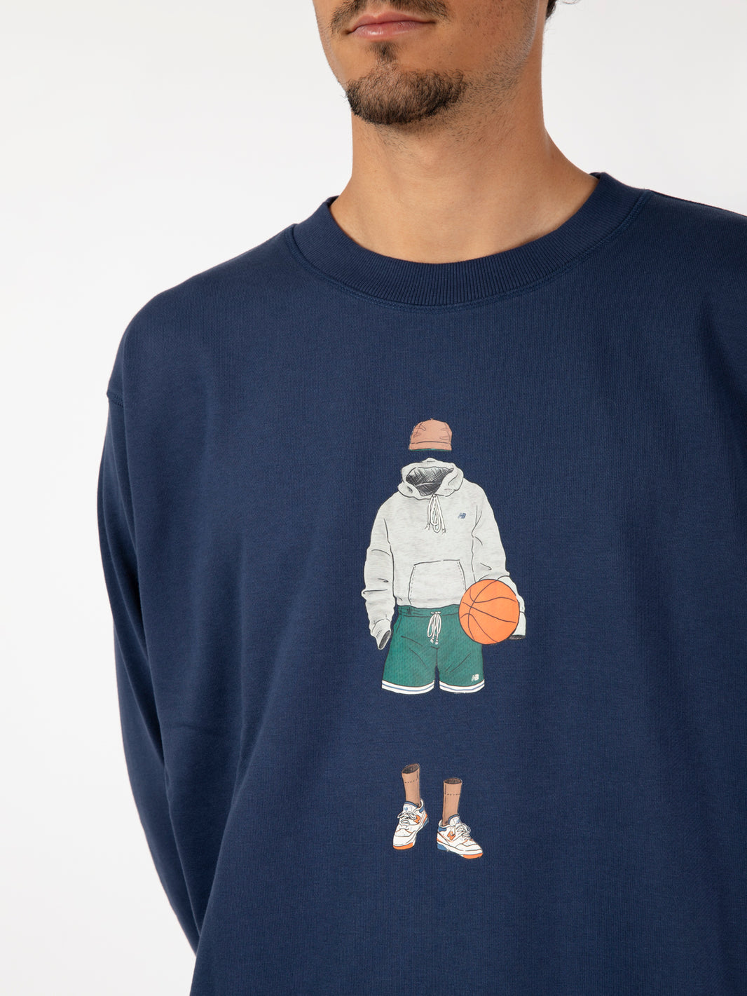 Athletics sport style navy sweatshirt