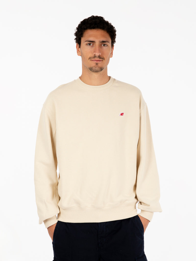 NEW BALANCE - Felpa crewneck beige