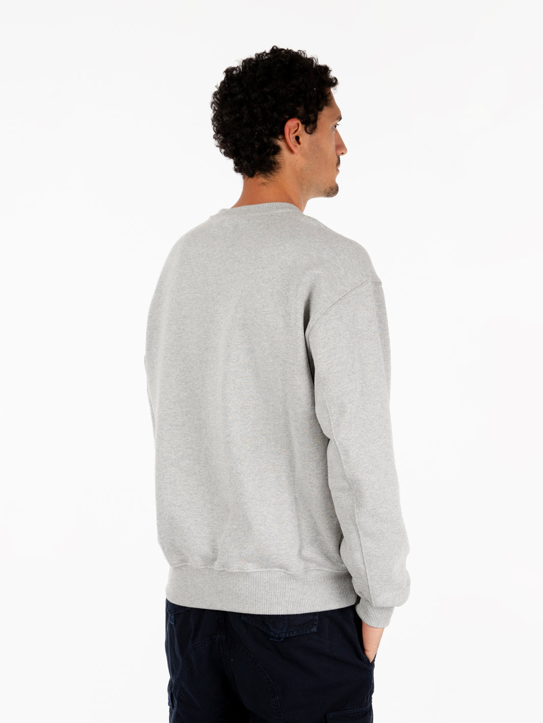 Grey crewneck sweatshirt