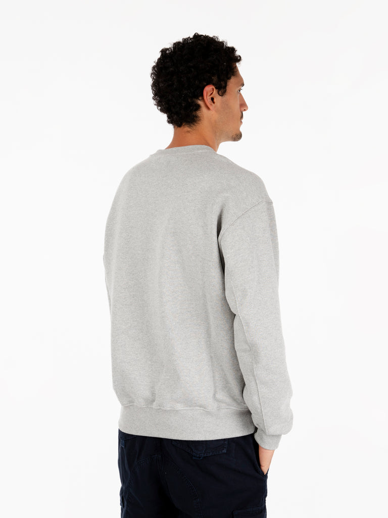 NEW BALANCE - Felpa crewneck grigio