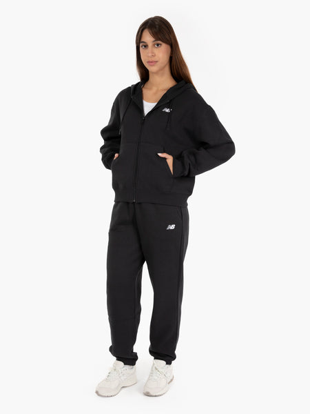 Felpa essential fleece con zip black