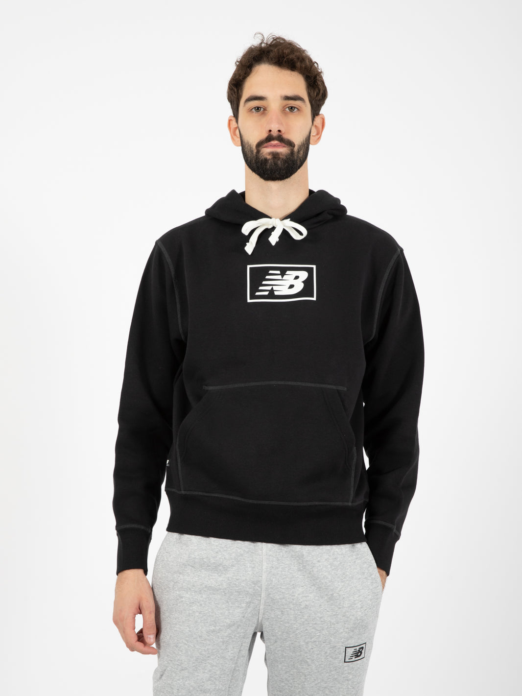 Felpa Essentials Brushed Back Hoodie Black