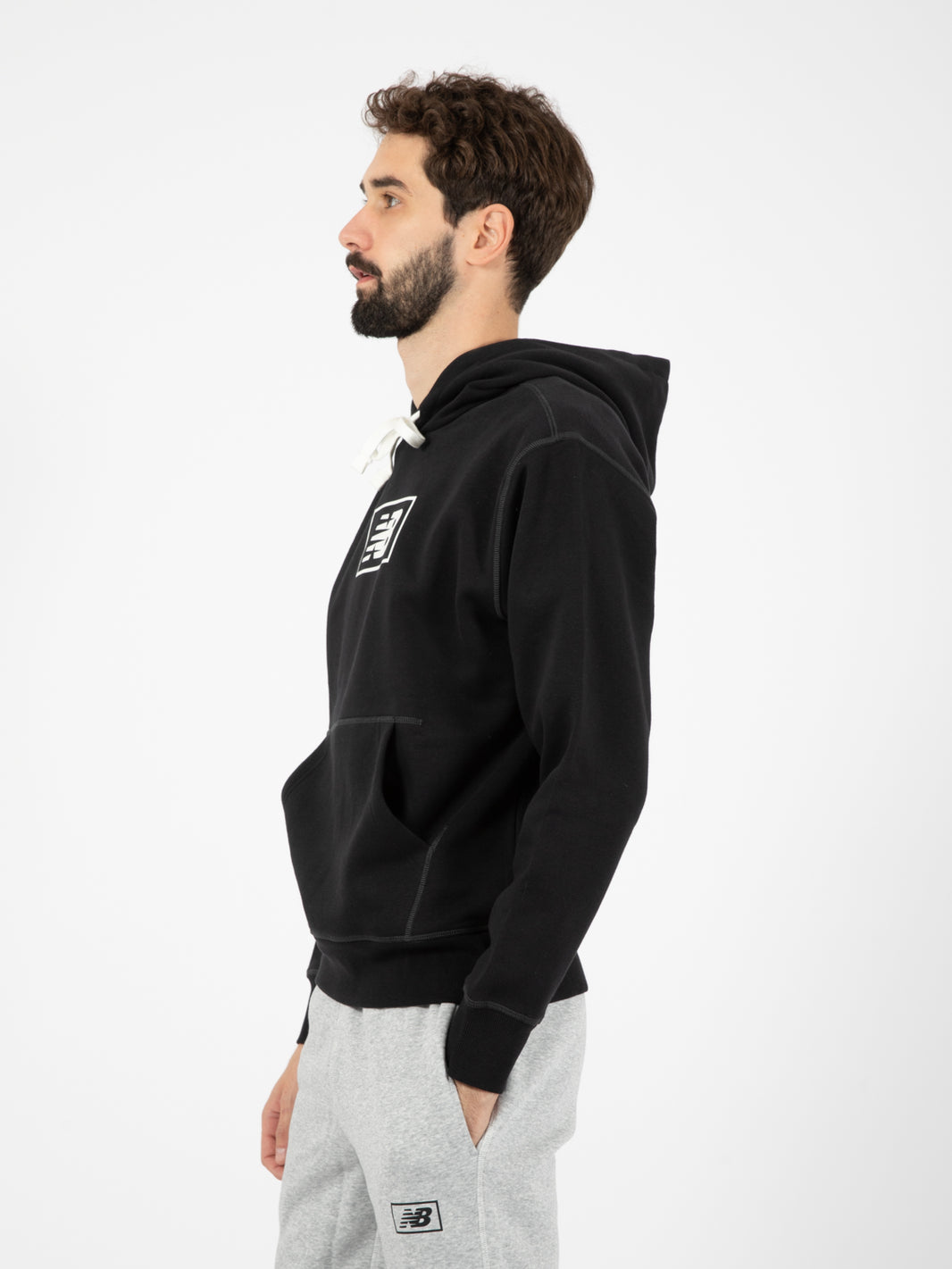 Felpa Essentials Brushed Back Hoodie Black