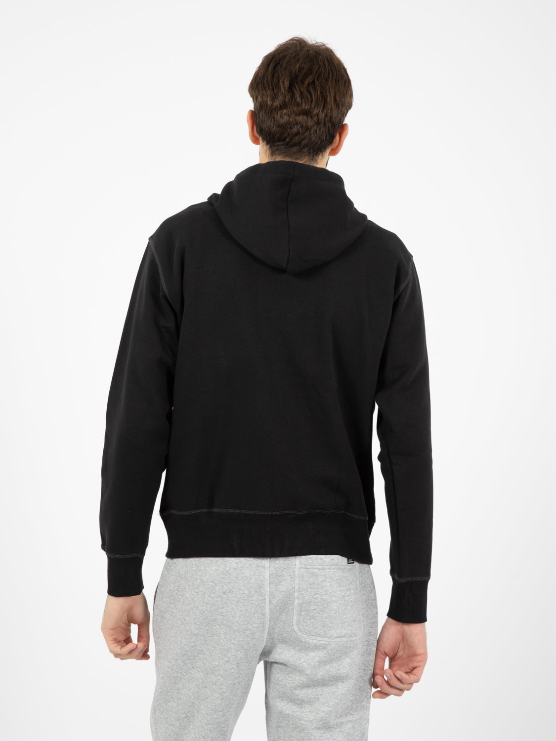 Felpa Essentials Brushed Back Hoodie Black