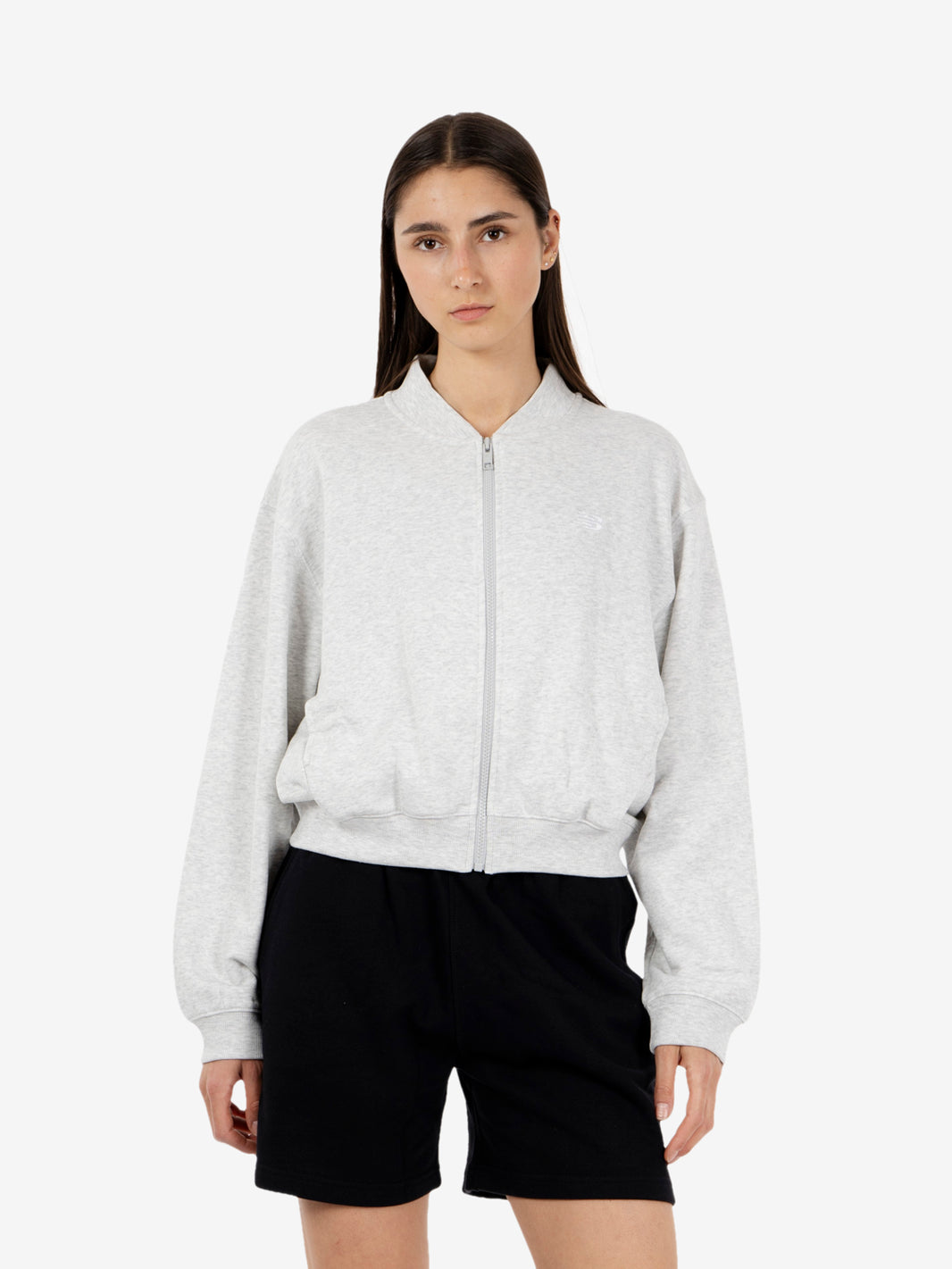 French Terry bomber ash heather